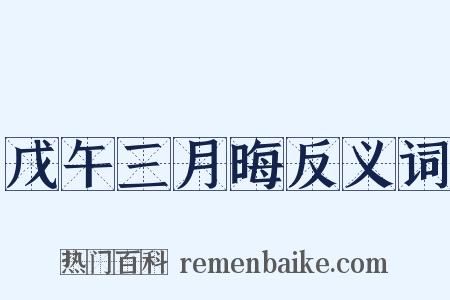 戊午三月晦反义词是什么意思的图片